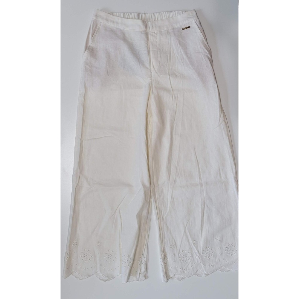 NWT Marc New York Linen Blend Wide Leg Embroidered Pants